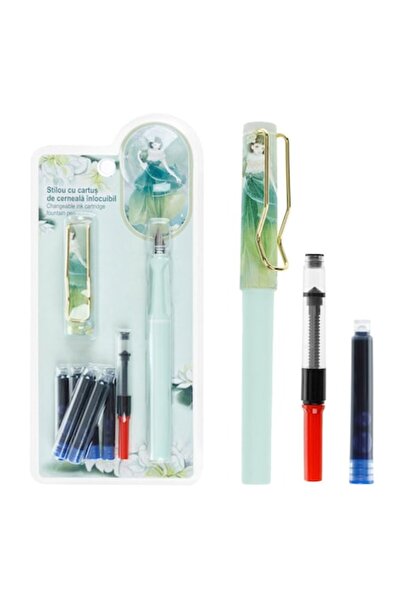 SHOPIENS Set pix verde cu design facial și 6 rezerve de cerneală înlocuibile, MYONNA