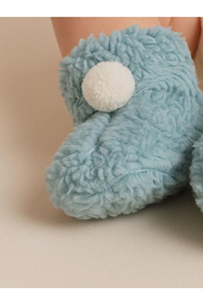 Zekids Baby Bow Plush Booties