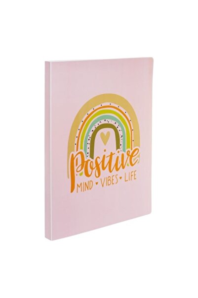 SHOPIENS A4 Rainbow Folder, Soft Cover, 20 Sleeves, Pink