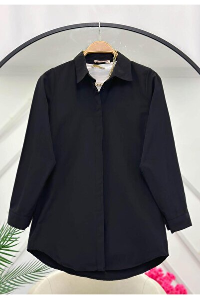 YEDİLALE Terycotton Basi̇c Klasi̇k Gömlek [Hidden Button, 85 cm Medium]