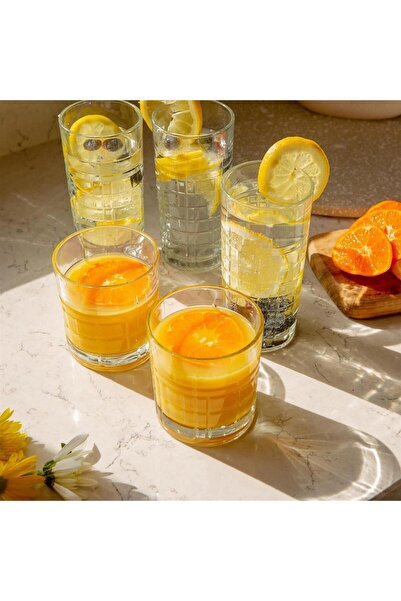 LAV Brit Water Glasses - Water Soft Drink Glasses Set 12 Pieces Brt440-Brt430