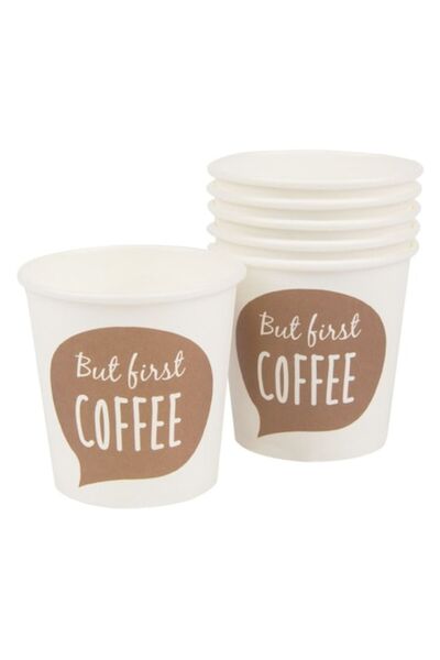 SHOPIENS Cardboard Cup Set, Espresso Model, 120 ml, 22 Pieces - MYONNA