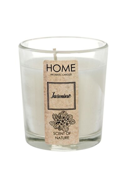 MYONNA IT & E- COMMERCE Jasmine Scented Candle, White, 5 cm x 6.5 cm, 8h Burn Time