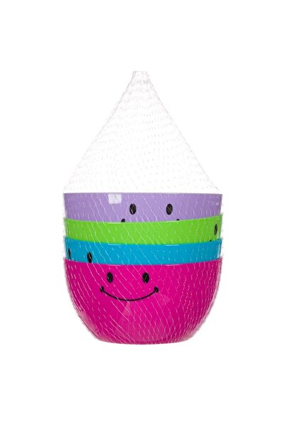 OEM Plastic Multicolor Bowls, Set of 4 Pieces, 600ml Capacity