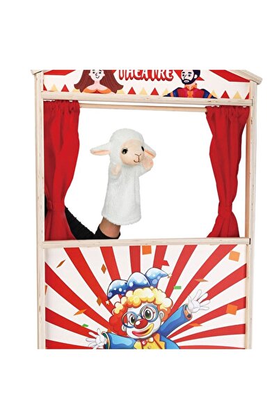 OEM Plush Figurine White Sheep for Puppet Theater 28cm