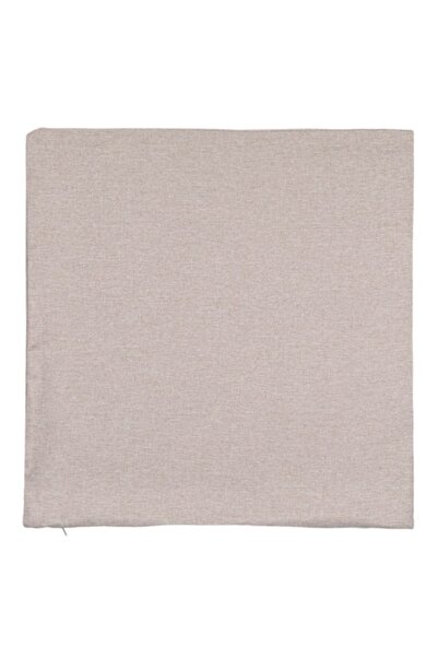 SHOPIENS Decorative Pillow Cover, Beige, 50x50 cm, Polyester-Linen, Double-sided with Zipper