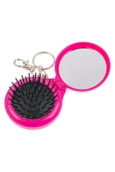 SHOPIENS Breloc Oglindă și Pieptene, Fuchsia, 7 cm, MYONNA IT & E- COMMERCE