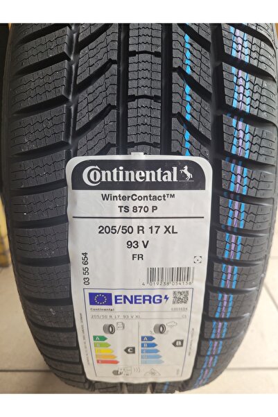 Continental 205/50R17 Winter Contact TS870P 93V XL Set Olarak (4 ADET) 2025 Üretim*