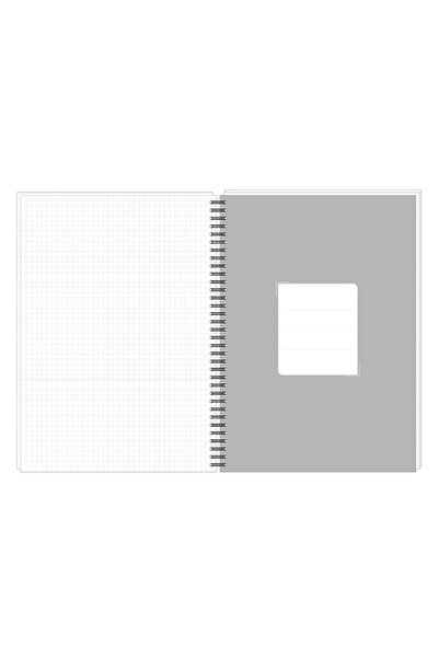 SHOPIENS Mathematics Notebook, Panther Design, A4, Spiral, 4 Subjects, 128 Sheets, Black