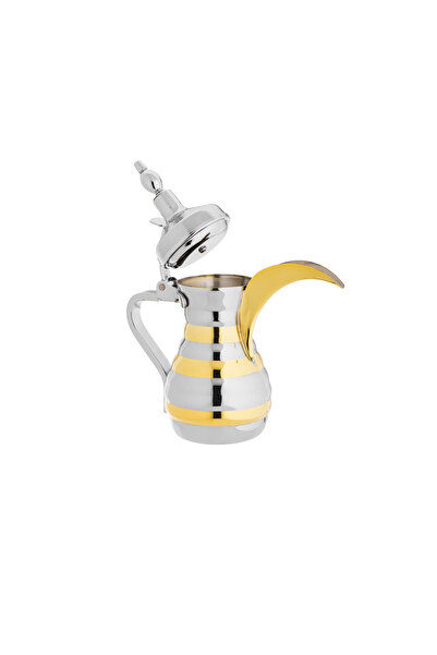 CC 950 ml silver and gold steel coffee pot
