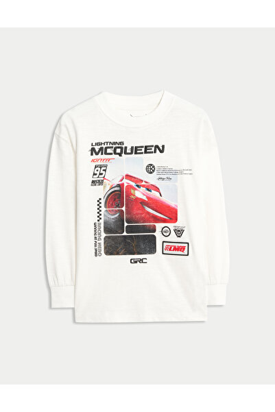 Marks & Spencer Saf Pamuklu Disney Cars T-Shirt (2-8 Yaş)