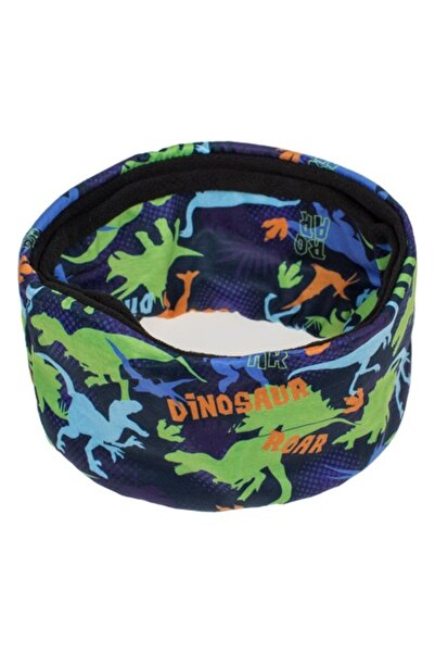 MYONNA IT & E- COMMERCE Circular Scarf for Boys, Dinosaur Pattern, Fleece Lined, Multicolor, Polyester, One Size