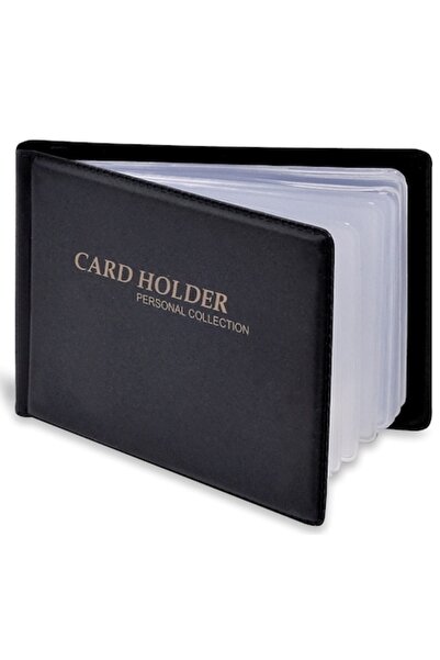 OEM Suport pentru Carti de Vizita, 8x5.5cm, Capacitate 60 File, Piele Artificiala, Negru