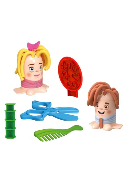 MYONNA IT & E- COMMERCE Play-Doh Hairdresser Set, 7 Pieces, Multicolor, 3 x 56g (MYONNA)