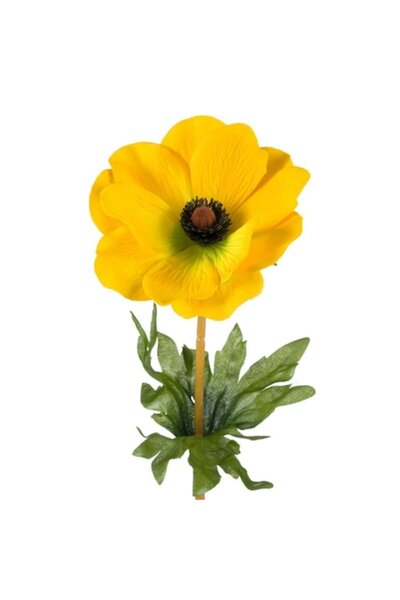 OEM Τεχνητό λουλούδι, κίτρινη ανεμώνη, 40 εκ.