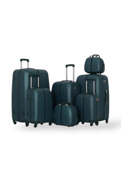 Red Sea Bridal Dabash Bag Set - 7 Pieces Includes 5 Trolley Bags and 2 Makeup Bags - with Double Covers