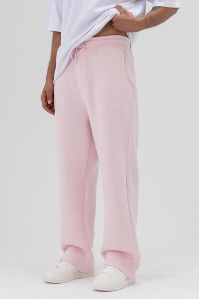 VAMOSCLO Basic Baggy Tracksuit Bottom Pink