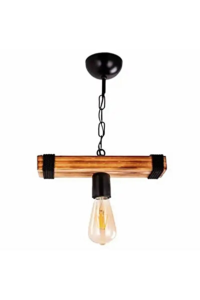 LED CONCEPT Rustic LED chandelier with lampshade, black, linear, 29x10x100cm, 1xE27