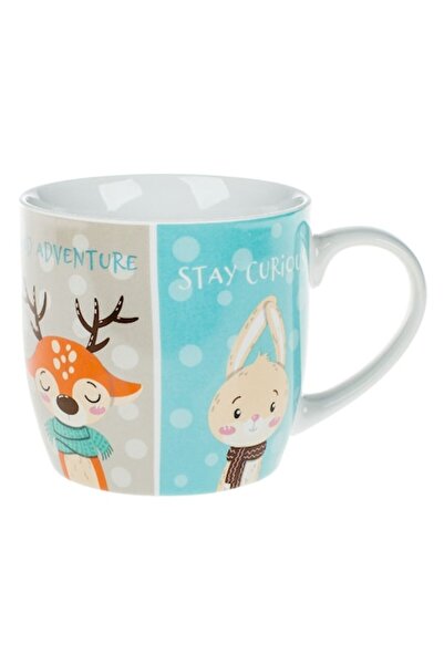 SHOPIENS Cană de porțelan, model cu imprimeu animal, 340 ml, multicoloră