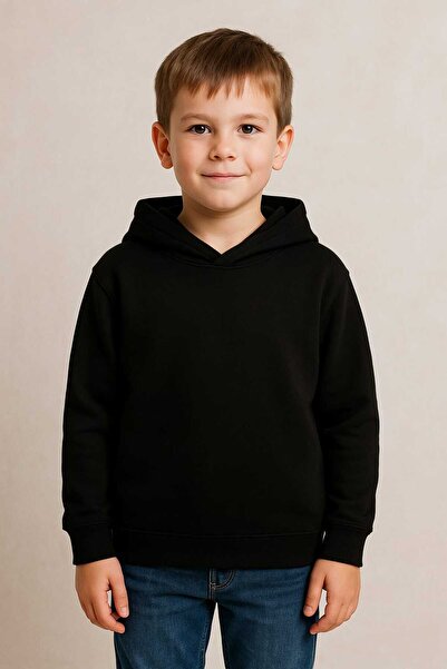 NIMBLECO Plain Color Hooded Oversize Children's Sweatshirt