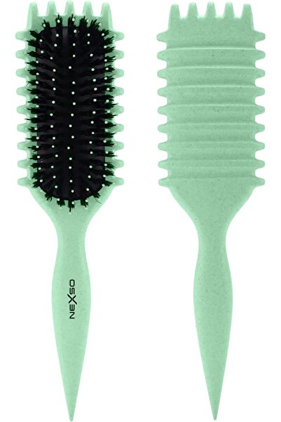 NEXSO فرشاة تحديد تجعيدات الشعر للشعر المجعد - مقاومة للحرارة، لفك التشابك، ل...