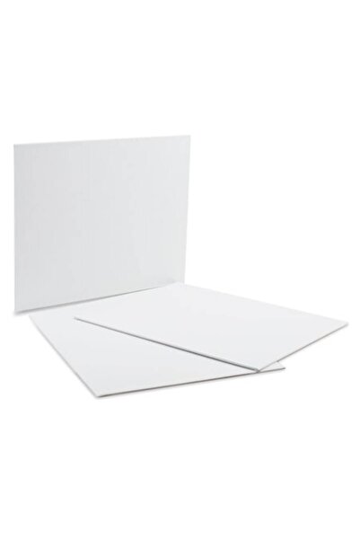 SHOPIENS Pânză de pictură A4, set de 3, albă, carton cu muselină