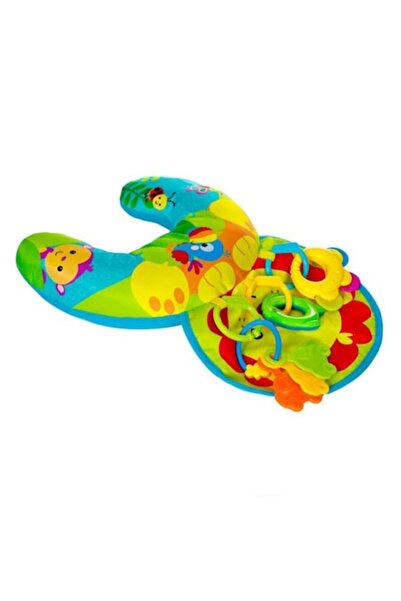 OEM Multicolored Activity Pillow with Hanging Toys
