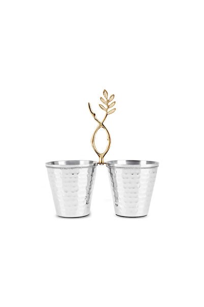 Karaca New Year's Carmenta Serving Set / Spoon Holder Silver