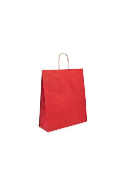 MYONNA IT & E- COMMERCE Τσάντα δώρου Kraft, Κόκκινη, 36x12x41 εκ., Χάρτινες λ...