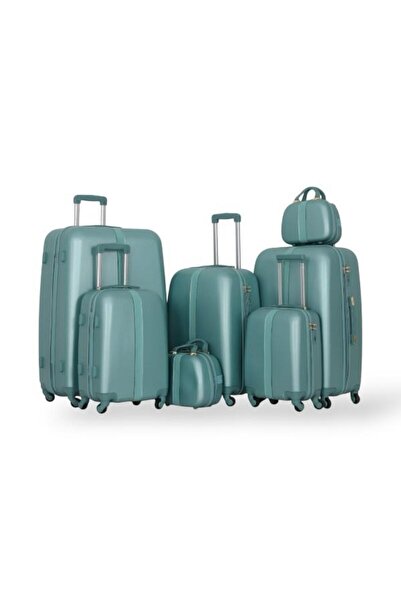 Red Sea Bridal Dabash Bag Set - 7 Pieces Includes 5 Trolley Bags and 2 Makeup Bags - with Double Covers