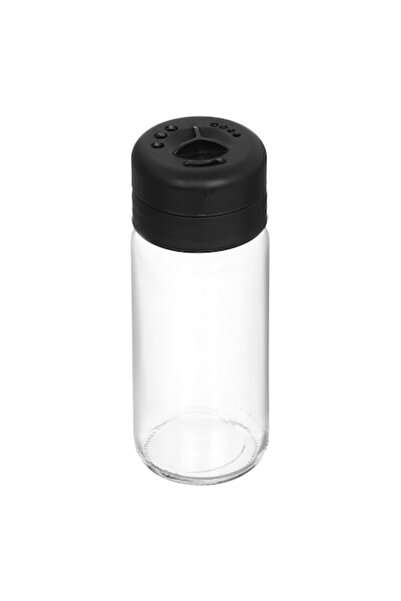 OEM Glass container with black lid for spices 245ml
