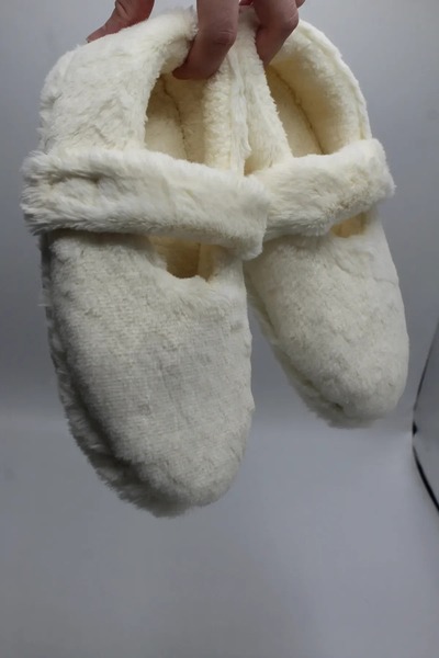 Deniz Terlik Women's Home Slippers Soft Plush Non-Slip Lightweight Sole Slippers