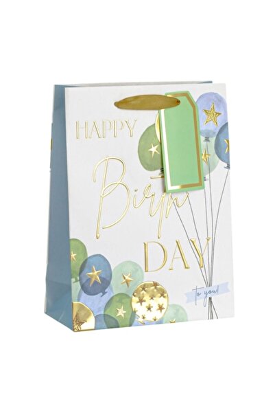 MYONNA IT & E- COMMERCE Punga Cadou Happy Birthday, Model Baloane, Multicolor, 18x8x24cm