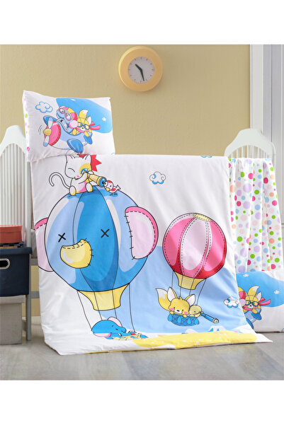 Victoria Home Set lenjerie 6 piese Bumbac Ranforce Macera 120x60 cm
