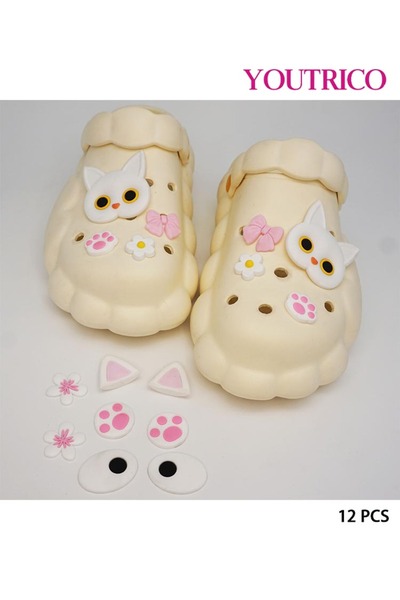 Youtrico Colorful Cartoon Jibbitz Charms - PVC Slipper Ornament Set
