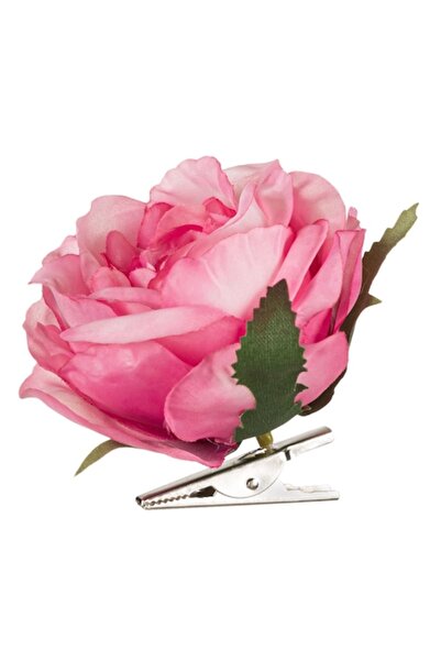 OEM Clemă decorativă pentru flori, trandafir, roz, 8 cm, plastic