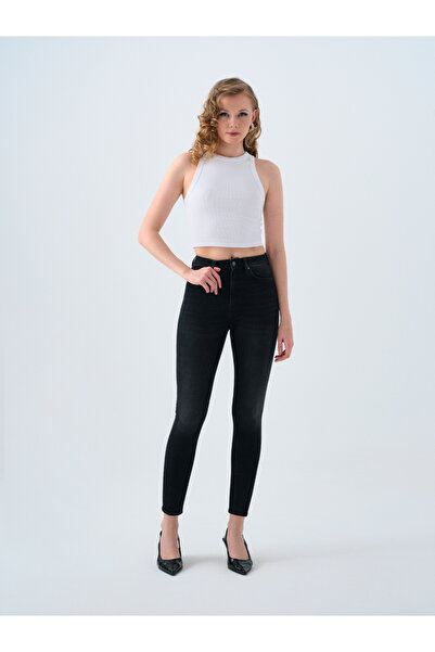 Loft LF2037055 Antrasit Kadın Natalıe Kot Pantolon