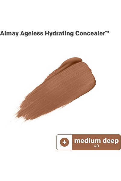 ALMAY Anti-Aging Concealer, 040 Medium Deep, w/ Hyaluronic Acid, Vit C&E, 0.37oz, Fragrance-Free