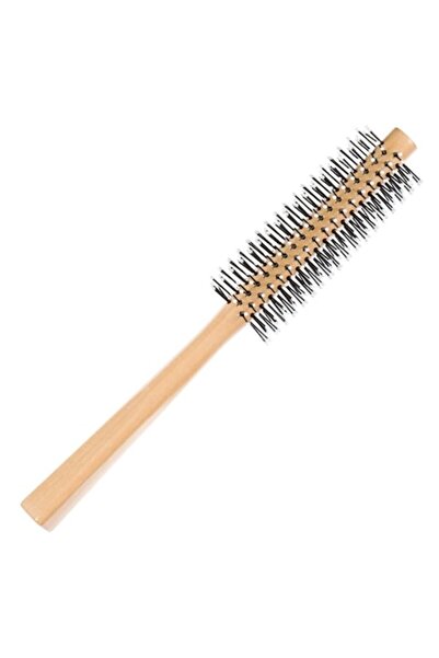 MYONNA IT & E- COMMERCE Styling Brush 3.5x21 cm, Wood, Metal Bristles, Rounded Edges - MYONNA