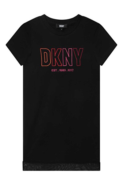 Dkny Rochie casual pentru fete D32873 Neagră