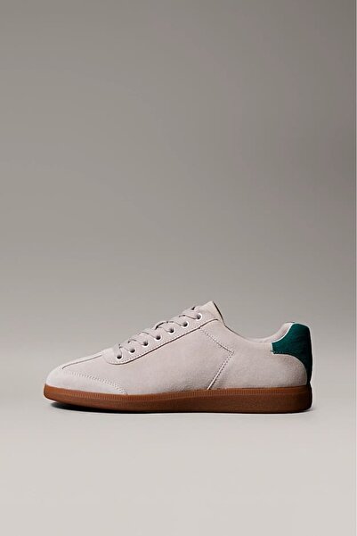 Calvin Klein Erkek Cupsole Tabanlı Süet Sneaker - Krem