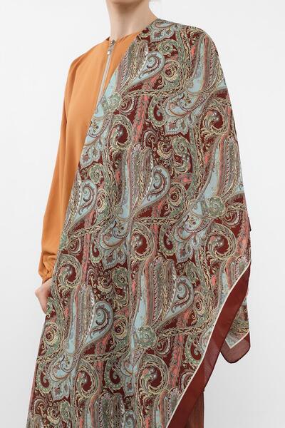 Aisha's Design Patterned Voile Shawl, Sal-124