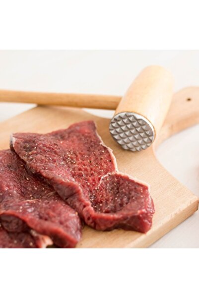OEM Meat Hammer, Wood, 29 cm, Metal Head, Color