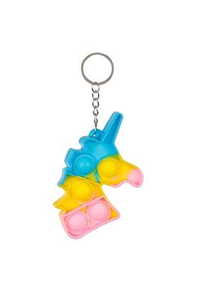 MYONNA IT & E- COMMERCE Kids Keychain Pop It Unicorn, Multicolor, 10 cm - MYONNA