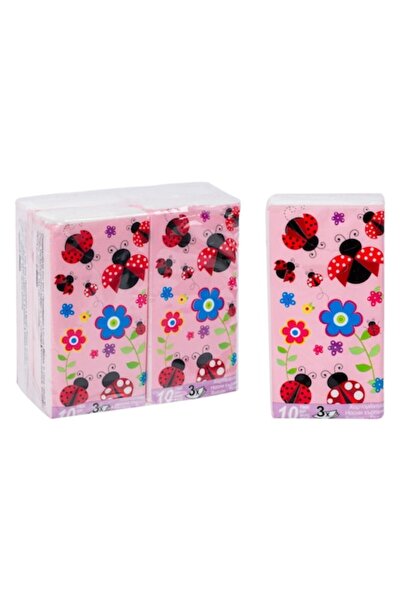 MYONNA IT & E- COMMERCE Children's Nasal Tissues, LADYBAG, 3-Ply, Set of 4 Packs, Multicolor