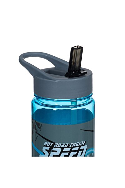 OEM Flip-top Water Bottle, Car Design, 650ml, Blue-Grey, Plastic