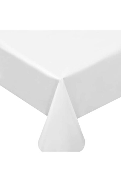SHOPIENS Disposable Plastic Tablecloth, 137x274 cm, White