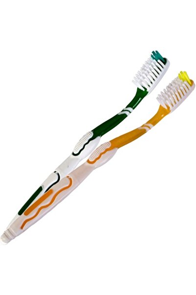 MYONNA IT & E- COMMERCE Adult Toothbrushes, Set of 2, Multicolor, With Cap,