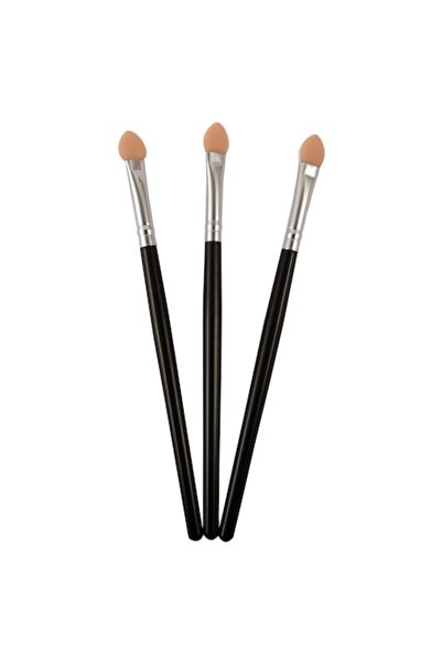 MYONNA IT & E- COMMERCE Makeup Brush Set, 3 pcs, 1.5 cm bristle length, Black Handle