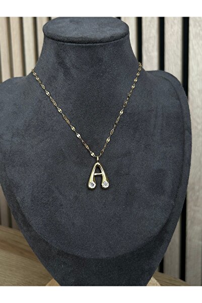 lavanderopa قلادة من الفولاذ بحرف A